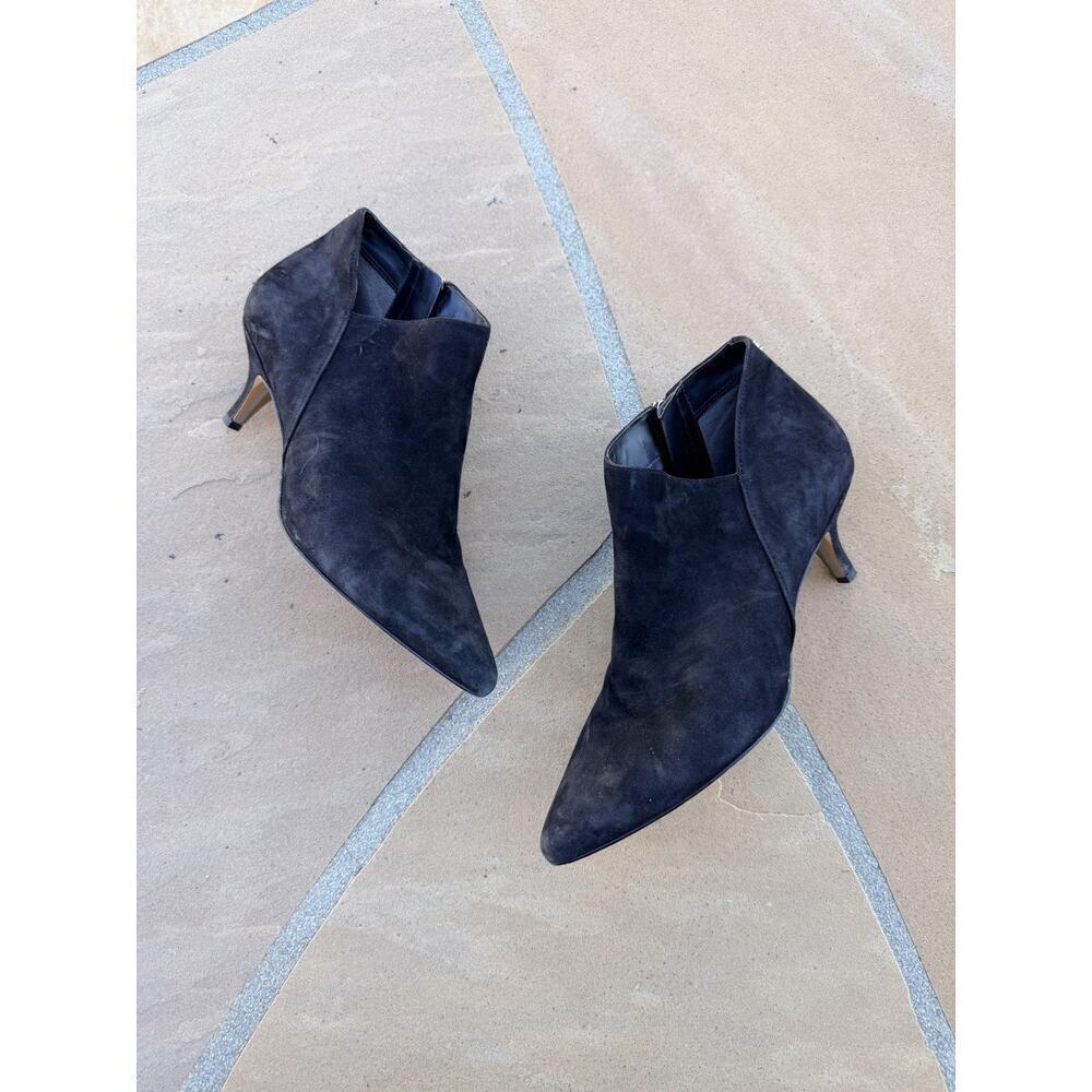 Sam Edelman Womens Pointy Toe Black Suede Kitten Heel Sz 9.5